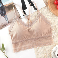 Ice Silk Thread Wrapped Chest Bottoming Underwear With Chest Pad Tube Top