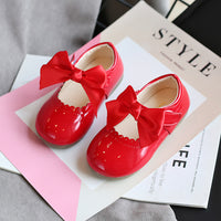 Children's candy colored leather shoes