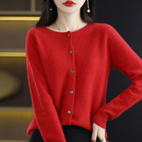 Cardigan Plus Size Coat Loose Round Neck Sweater