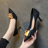 Women's PU Solid High Heel Boots