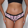 Women's Lace Underwear Halloween Printed Breathable