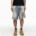 Retro Washed Old Men's Baggy Denim Shorts