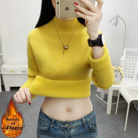 Womens One-Piece Fleece Mock-Neck Sweater