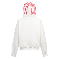 Phantom Letter Niche Design Hooded Fleece Lined Sweater