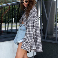 Loose Bandage Dress Long Women's Shirt