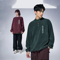 Men's Polar Fleece Adhesive Round Neck Sweater
