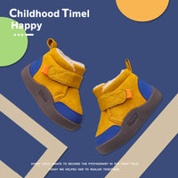 Fleece-lined Thick Non-slip Soft Bottom Boys And Girls Short Boots Infant Snow Boots