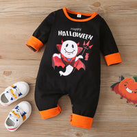 Baby Clothes Cotton Letter Santa Patchwork Plaid Long Sleeve Baby Bodysuit