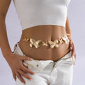 Punk Three-dimensional Stitching Single Layer Butterfly Waist Chain Women