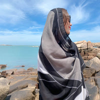 Multicolored Flower Pattern Shawl Sun-proof Scarf Mask