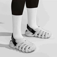 Closed-toe Slippers Outdoor Summer Platform Height Increasing Non-slip Fashion Hole Shoes For Men And Women