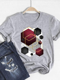 Geometric Printed Summer Short Sleeve