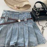 XINGX Belt Retro Belt Denim Skirted Leggings Decoration