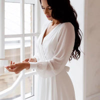 New Arrival Petite Train Deep V-Neck A-Line Wedding Dress