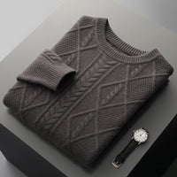 Thick Loose Sweater Twist Base Cardigan