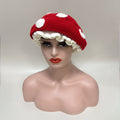 Sweet Cute Mushroom Beret Children Hand Crocheted Polka Dot
