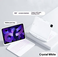 360 Swivel Keyboard Clear Case For IPad Smart Trackpad Bluetooth-compatible Keyboard Case Cover With Pen Slot