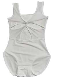 Butterfly Back Ballet Dance Square Round Collar Jumpsuit Exercise Clothing