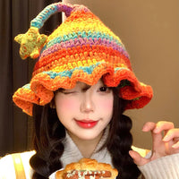 Dopamine Rainbow Star Elf Hat