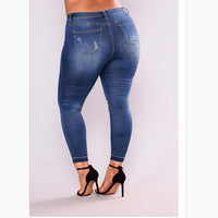 Add Fertilizer To Increase High Elasticity Ripped Jeans