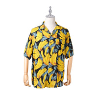 Men's Shirt Rayon Printed Cardigan Short Sleeve Beach Shirt