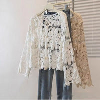 Beach Vacation Hollow-Out Crochet Blouse Top
