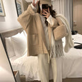 Hooded Pocket Knitted Cardigan Plus Size Women's Thickened
