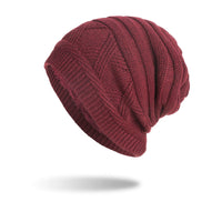 Horizontal Thermal Pullover Hat Knitted Wool