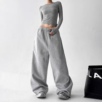 Women's High-waisted Figure-flattering Loose-fitting Casual Pants