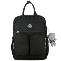 Nylon backpack college wind big school students large capacity multi-function backpack tide