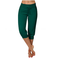 Women's Knitted Cropped Casual Slim-Fit Trousers