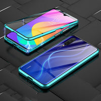 Mobile Phone Shell Double-sided Magnetic Metal Glass Protective Cover