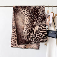 Autumn And Winter New Cashmere-like Thickened Oil Painting Jacquard Scarf