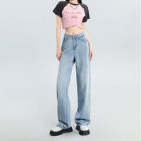 Fashion Personality Wide Leg Jeans For Women