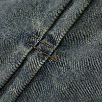Washed And Worn Denim Jacket Men