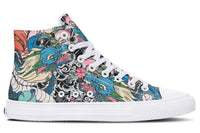 Printed Couple High Top Canvas Shoes