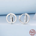 Original S925 Sterling Silver Halo Geometric Earrings