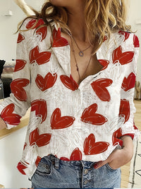 Love Sweet Fresh Casual And Comfortable 3D Digital Printing Loose Oversized Shirt Female