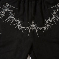 New Real Shot American Fashion Brand Suede Embroidered Shorts