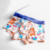 Summer Mid-waist Cartoon Printed Breathable Cute Panties Men's Boxer Briefs
