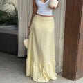 Solid Color Half-length Woven Umbrella Skirt