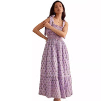 New Summer Slim-fit Camisole Fashionable Printed Halterneck Lace Dress