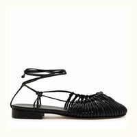 Niche Handmade Weave Vintage Genuine Leather Twine Grip Sandals