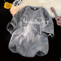 Short-sleeve Washed-and-distressed T-shirtbase Layer