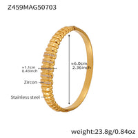 Oversized Bracelet With Irregular Geometric Diamond Accents