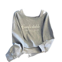 Large Size One-shoulder Cold-shoulder Striped Stitching False Two-piece Sweaters Women's Autumn New