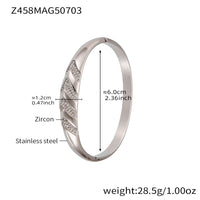 Oversized Bracelet With Irregular Geometric Diamond Accents