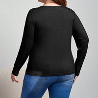 Women's Slim-fit Solid Color Long-sleeved Top With Delicate Sexy Hollow-out Design