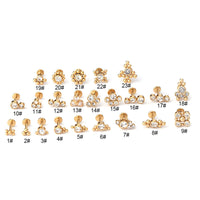 16G Pure Stainless Steel Diamond Inner Tooth Lip Nail Ear Bone Nail