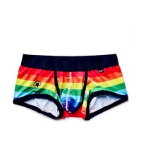 Men's Quick-drying Rainbow Stripes Boyshorts